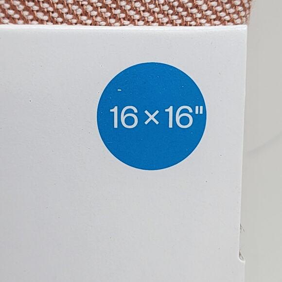 Target Room Essentials 16"x16" Square Pink & White 2 Pillow Covers NEW - Picture 3 of 6